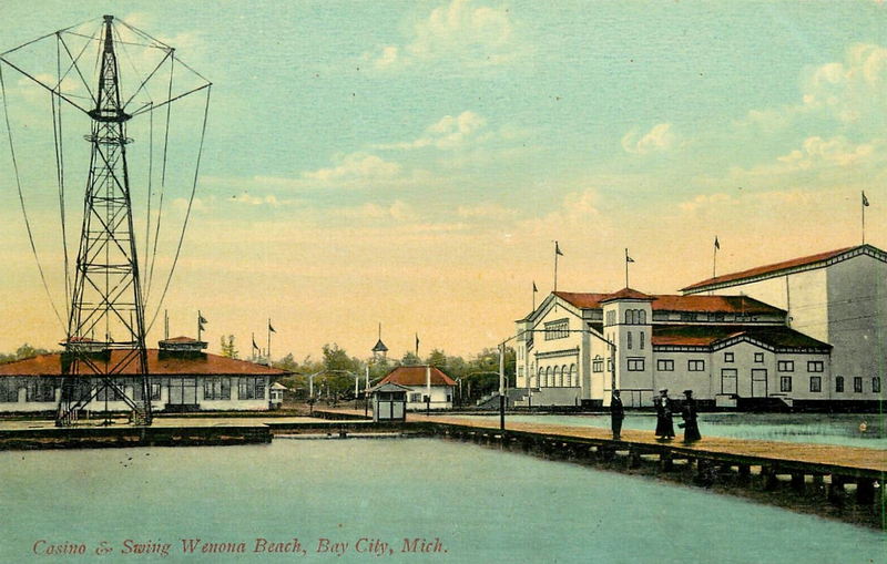 Wenona Beach Amusement Park (Wenona Beach, Wenonah Park) - Vintage Postcard